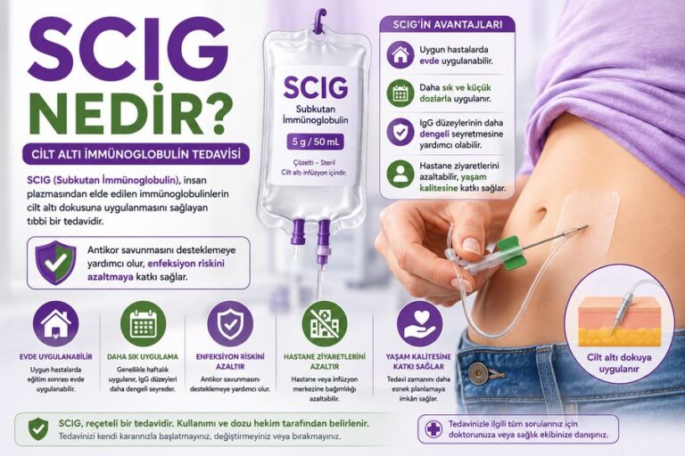 SCIG nedir? Primer immün yetmezlikte subkutan immünoglobulin tedavisi