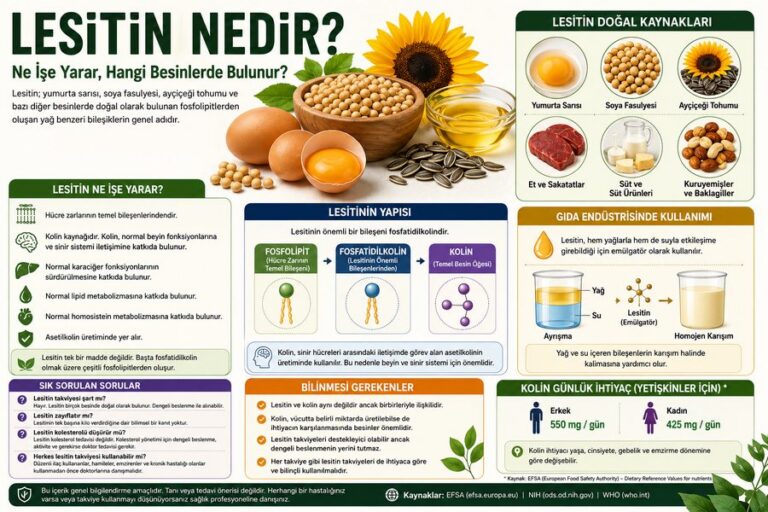 Lesitin nedir? Lesitinin doğal kaynakları, fosfolipitler ve kolin