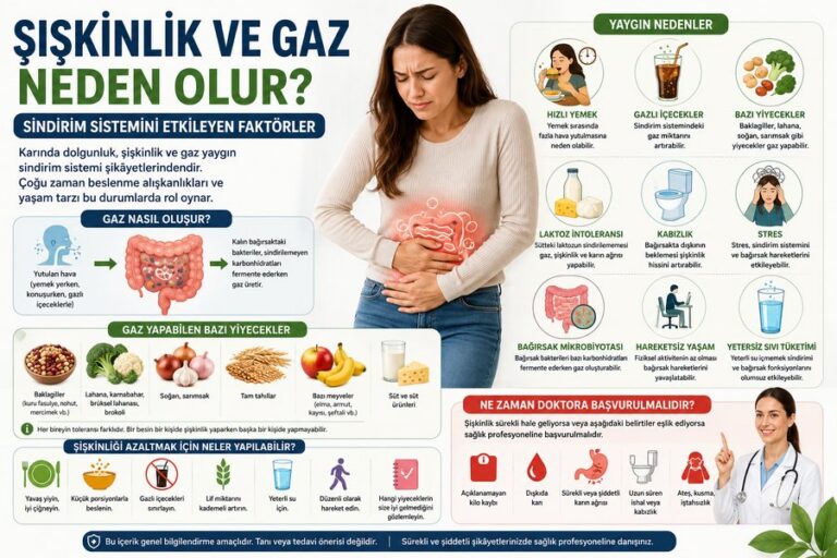 Şişkinlik, Gaz, Bağırsak Sağlığı, Sindirim Sistemi, Bağırsak Mikrobiyotası, Probiyotik, Prebiyotik, Sağlıklı Beslenme